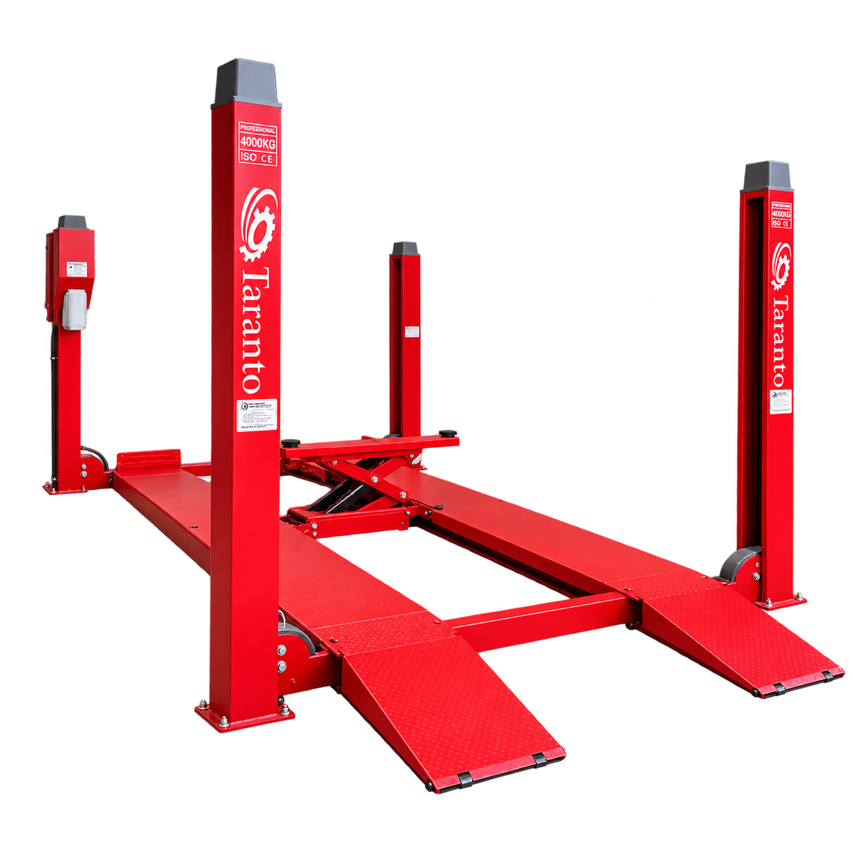 4 post vehicle lift with drive-on platforms