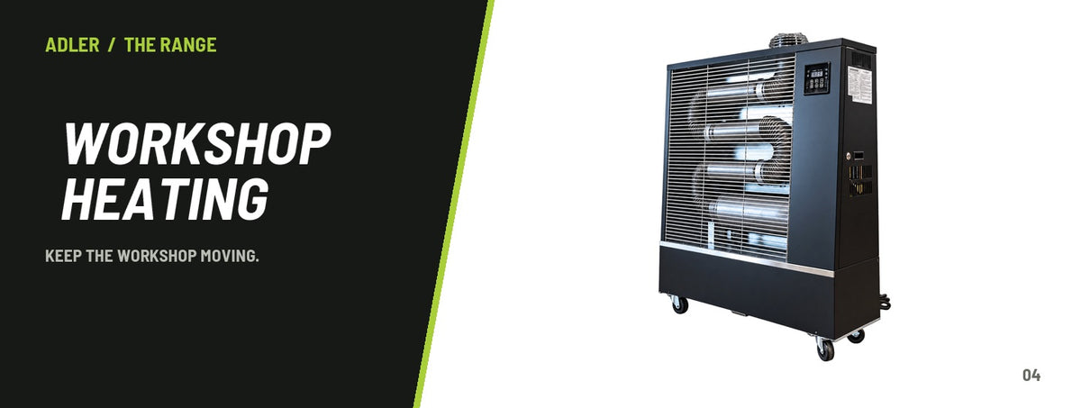Workshop heating from the Adler range