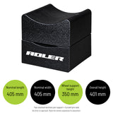 GSR10 - 350mm Two Piece Wheel Cribs — Nominal length: 405 mm; Nominal width: 405 mm; Wheel support height: 350 mm; Overall height: 401 mm. Two stacked sections per support • Curved tyre seat No drive-on approach. Raise the vehicle separately for placement.