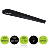 TOR2 - 177mm Single Piece Tow Ramps — Nominal length: 1879 mm; Nominal width: 254 mm; Nominal height: 177 mm; Incline: 6°; Rear recess: 127 mm. One-piece design Dimensions are nominal. Confirm suitability for your vehicle and equipment.