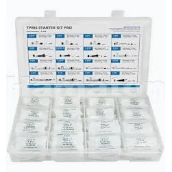 TPMS service kit in labelled compartment case